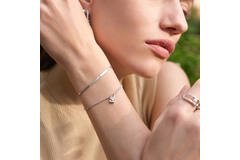  Modern Muse - Gliederarmbänder - Silber / Rhodiniert - Perle - 18,5cm